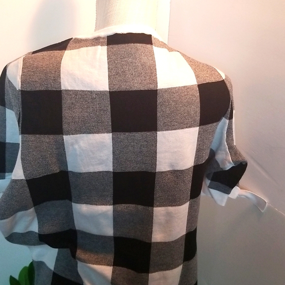 Talbots Checkered Sweater w/bows - Picture 4 of 4